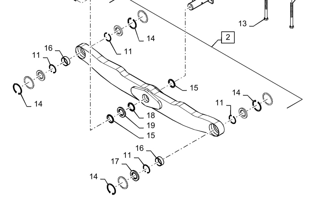 Case D125CLT Undercarriage, Track Frame